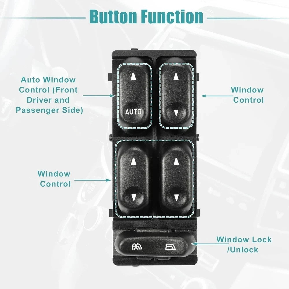 Front Left Driver Side Master Power Window Switch Fit for Ford F-150 F150