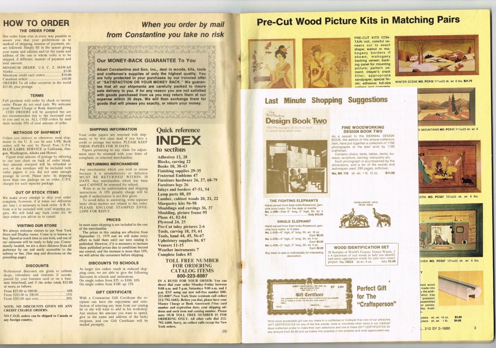 CONSTANTINE WOODWORKER’S Catalog 1980 in Fine+ condition