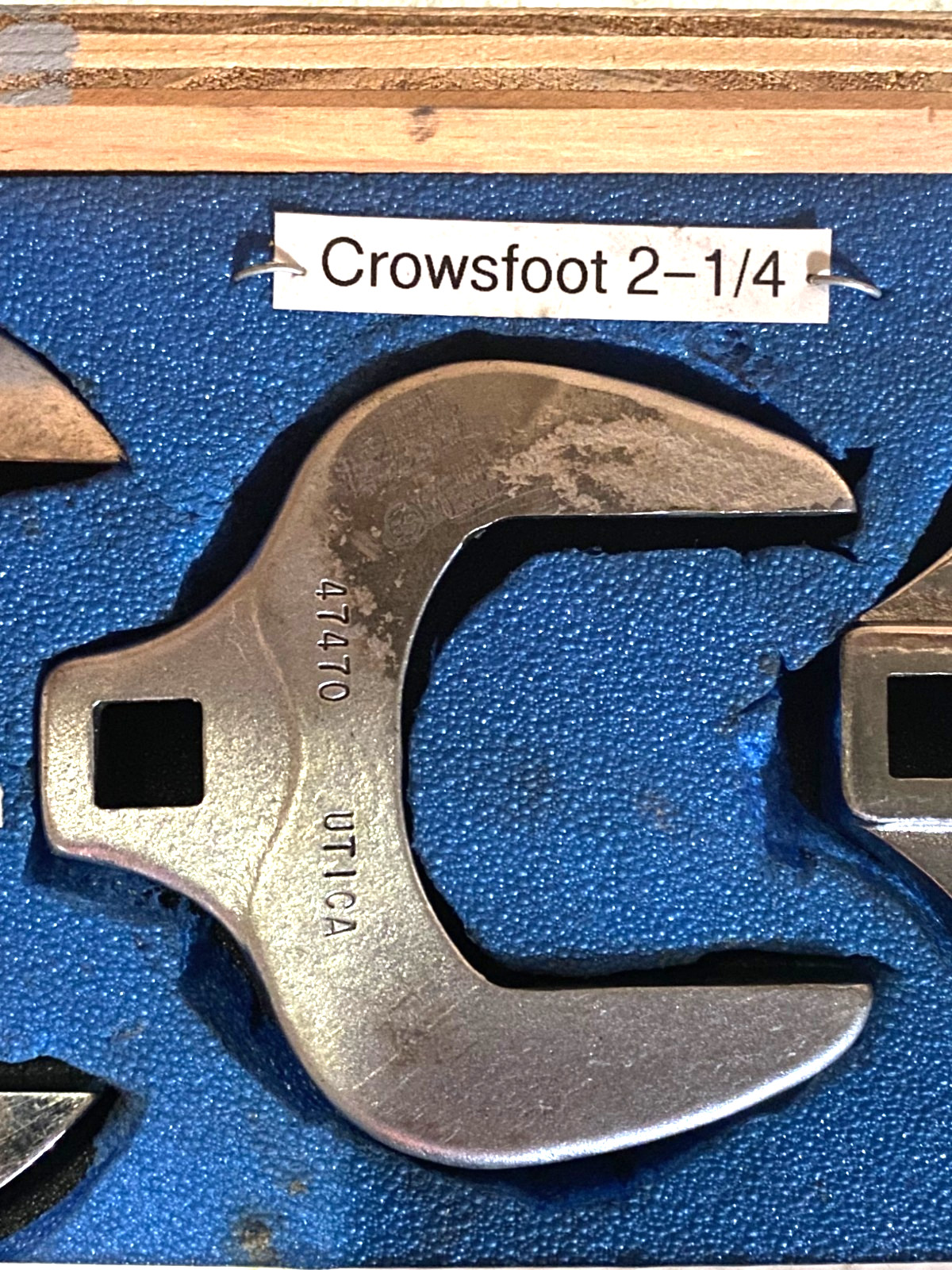 Utica 47470 2-1/4” USA Crowfoot Wrench from a GC-757 Aircraft Gear Change Kit