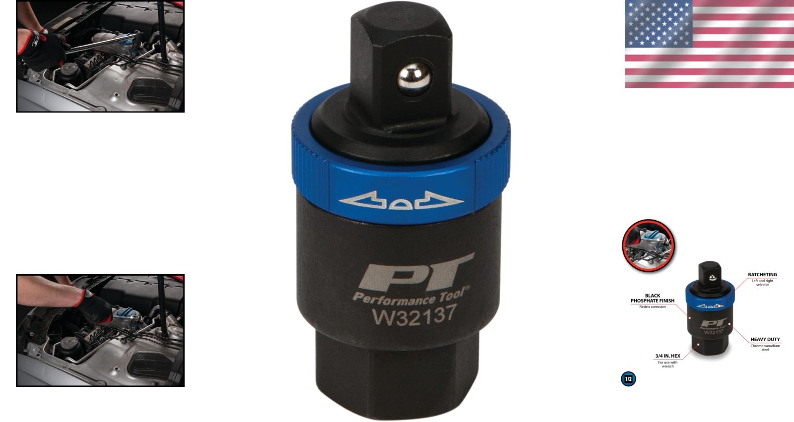 Durable Ratcheting Breaker Bar Adapter – Reversible Mechanism for Professionals