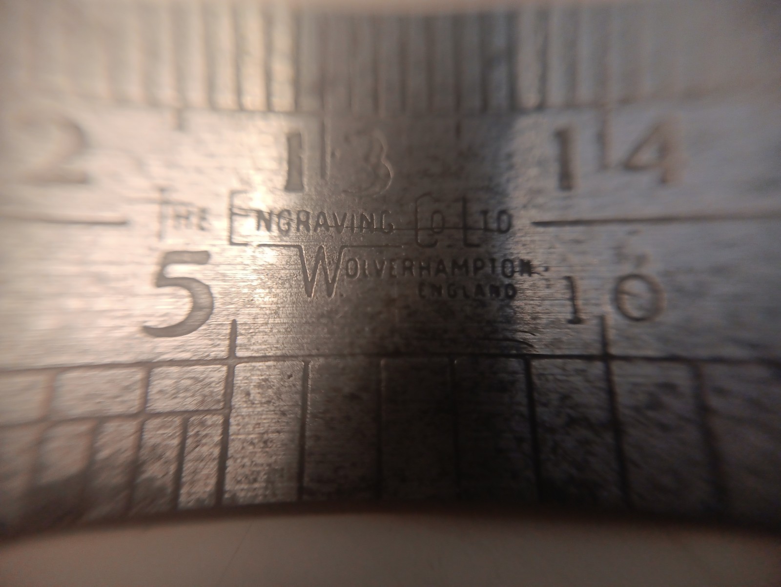 WW2 16” Nº22 STEEL RULE ARMY BROAD ARROW ᗑ DATED 1944 By THE ENGRAVING CO LTD