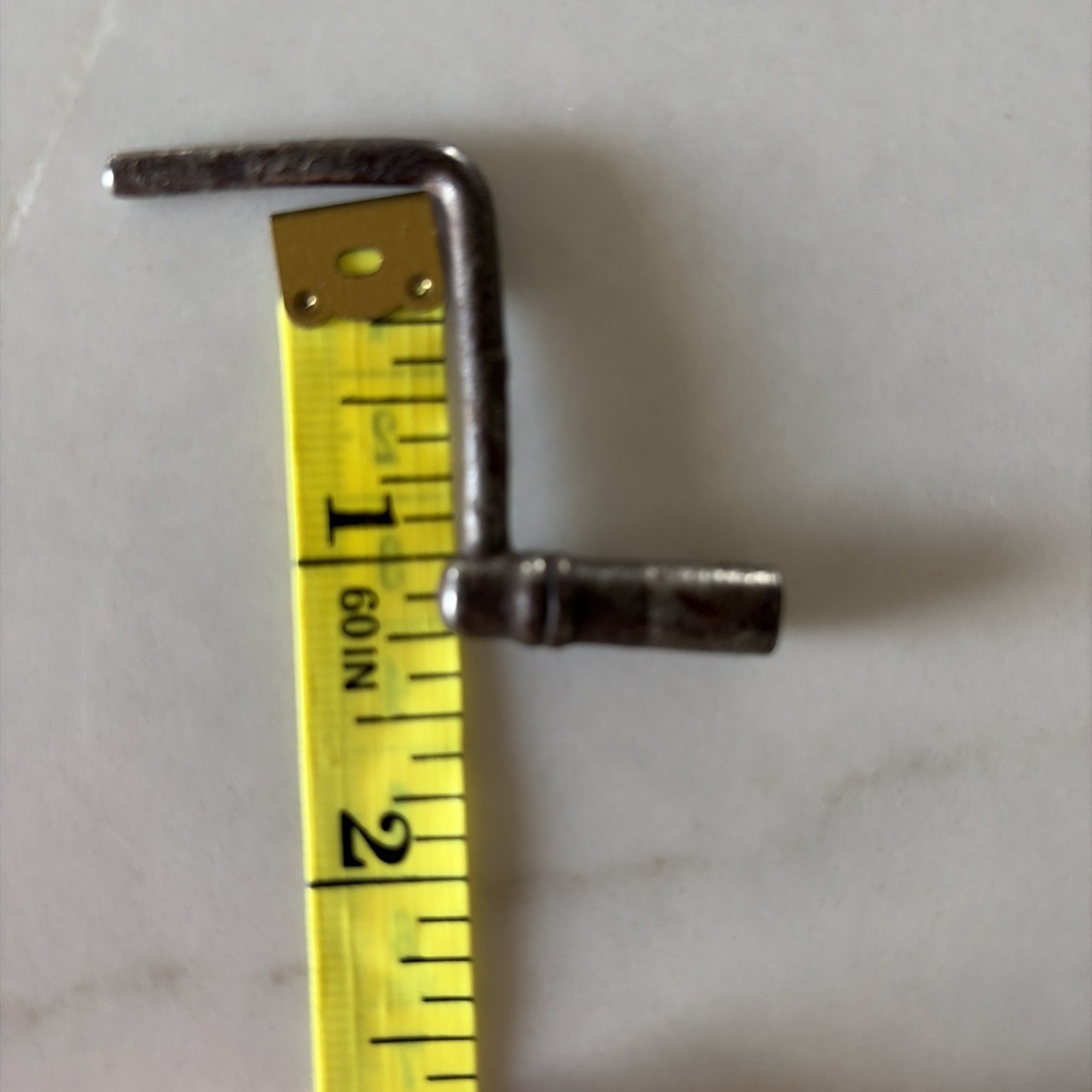 Vintage Metal Replacement Hand Crank 7/8” Square Socket L Shape Tool Part