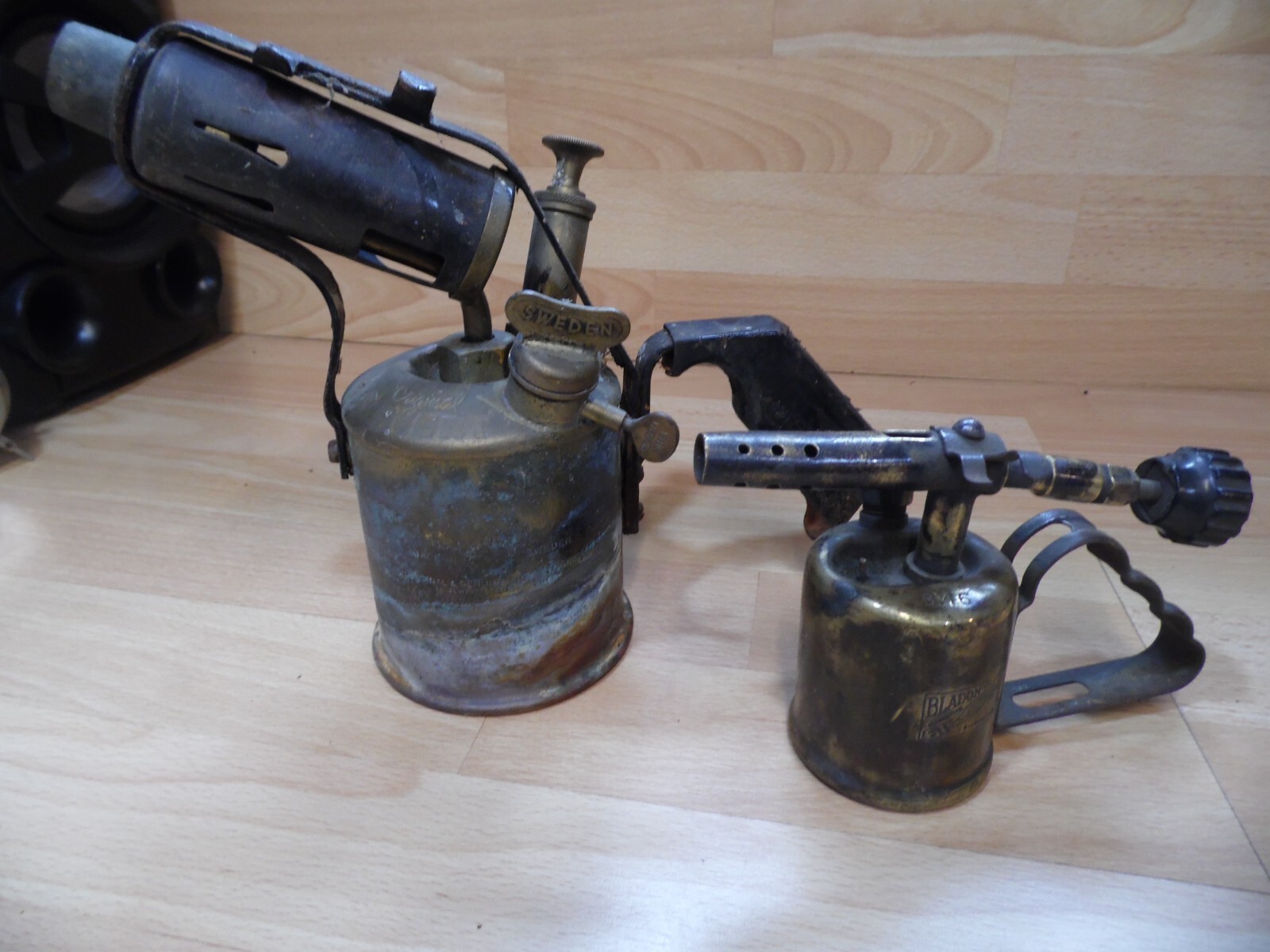 Vintage Original Sievert gas Blow Torch Made in Stockholm, Sweden + bladon (4f)