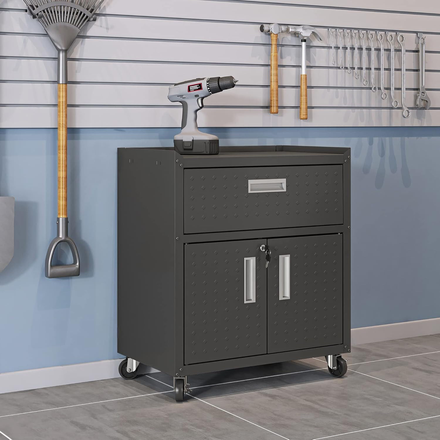 Stylish Charcoal Gray Fortress Storage Units for Organized Living