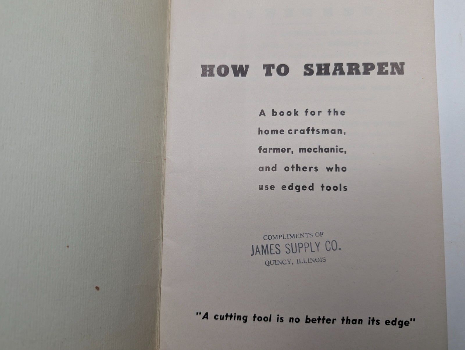 Vtg c1951 How To Sharpen Booklet Behr-Manning Norton Abrasives Tool Knife Axe
