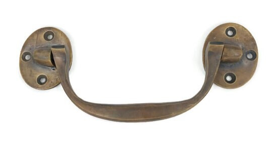 2 Large Solid Brass Sea Chest Box Handles 16cm Vintage Trunk Pull Handles Old St