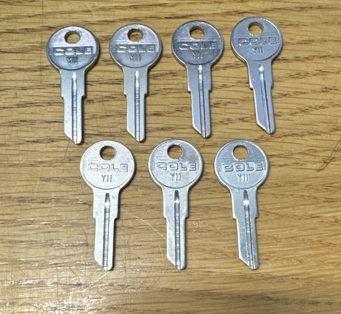 7 Cole Hersee Equipment Y11 01122 Key Blank New For Various Locks Keys Blanks