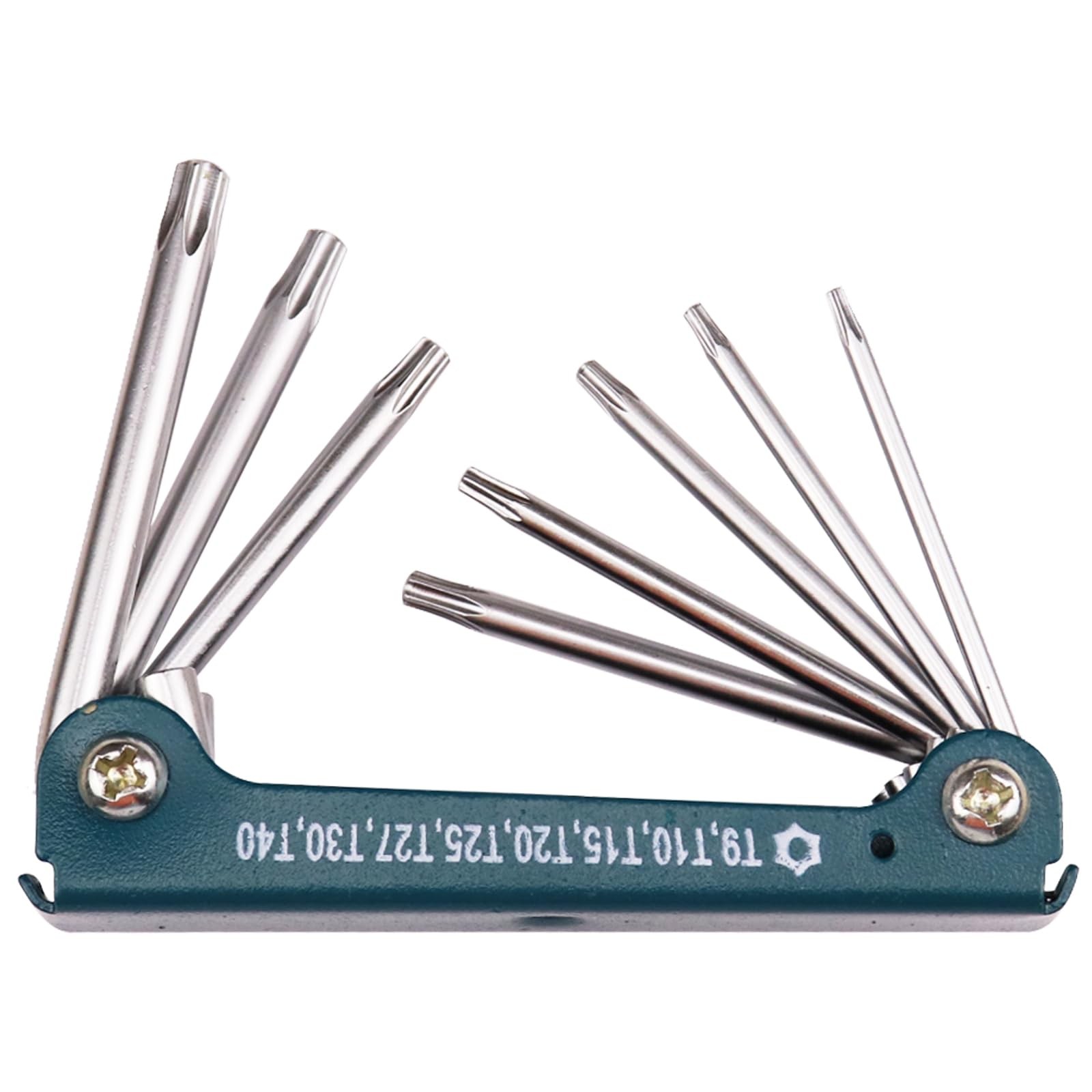 Sipery Tamper Proof Star Key T9 T10 T15 T20 T25 T27 T30 T40, Green and Silver