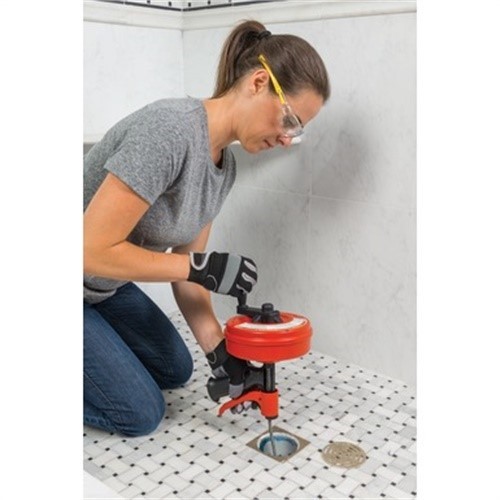 Ridgid 57043 Manual Power Pistol Grip Winding Drum Auger 1/4 Dia. x 25 ft. L – O