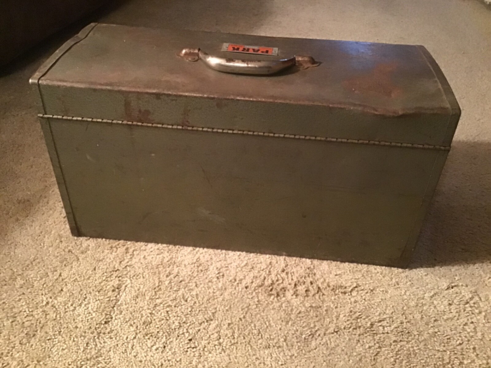 RARE Vintage Park Metal Tool Box 2 Drawer Machinist Mechanic Model 86666