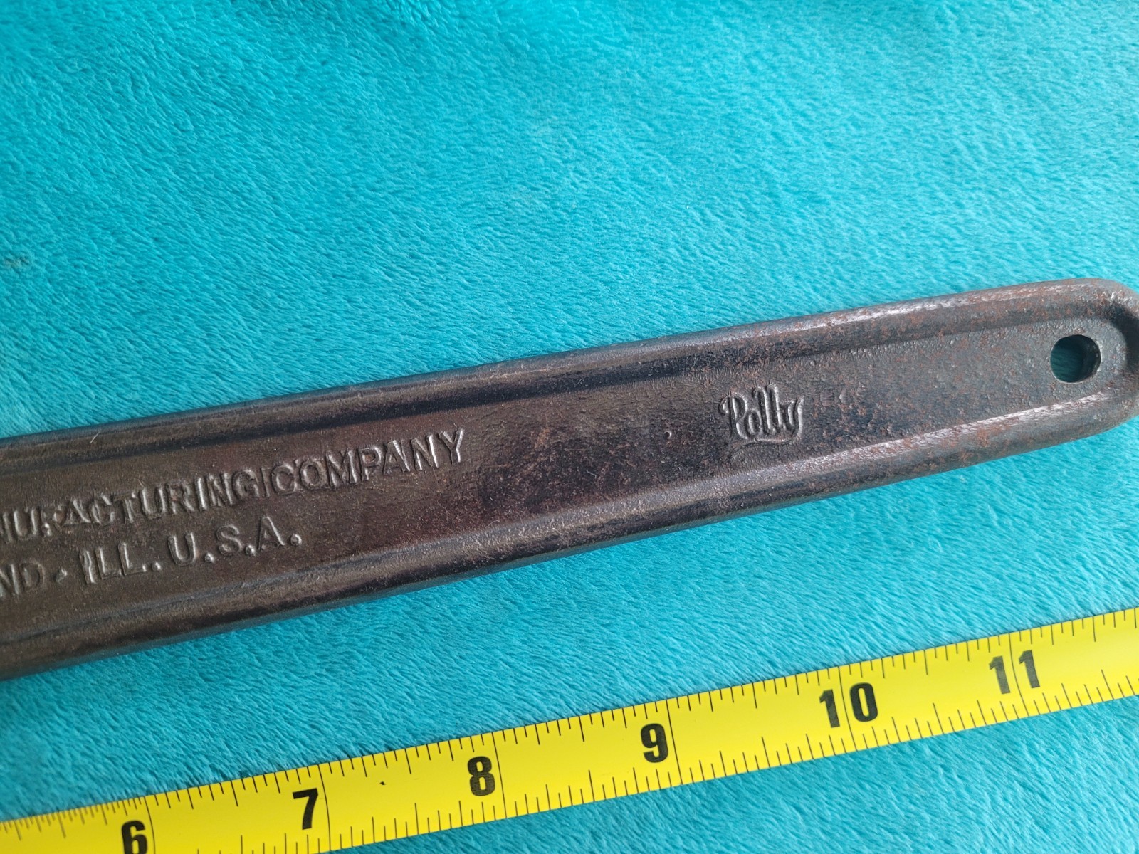 Vintage 1923 Gellman MFG 12” No. 121 POLLY Quick Adjusting Wrench Rock Island IL
