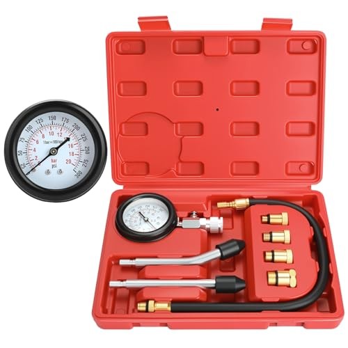 HW0130 8pcs Petrol Engine Cylinder Compression Tester Kit Automotive Normal