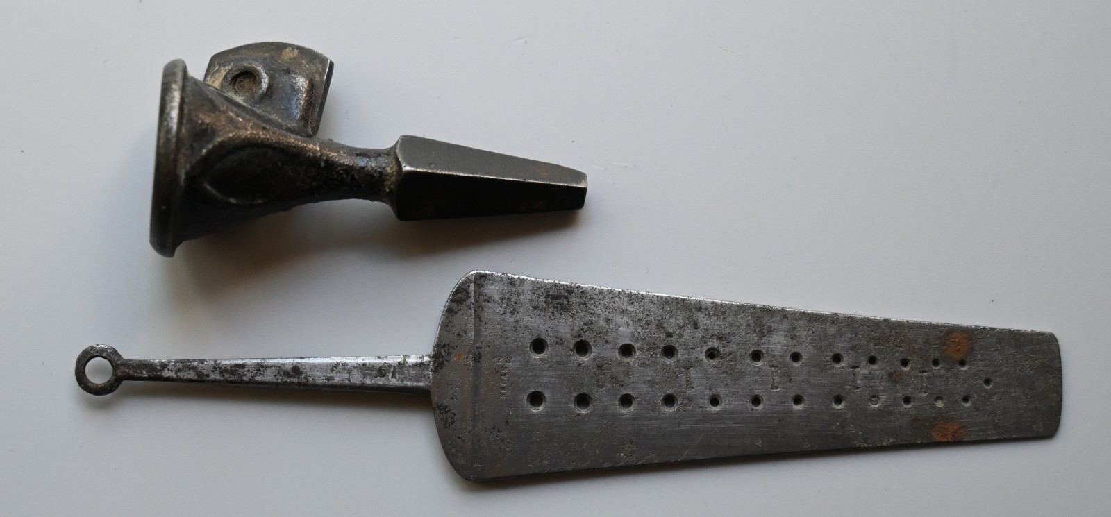 Lot of 2 Vintage Tools PS STUBS Watch screw plate and Cone Shaper Dowel Rod