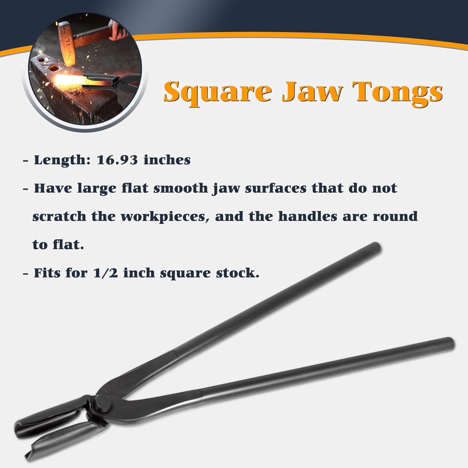Knife Making Tongs Blacksmith Tongs Tools Set Forging Tongs Tool Kit 5 PCS Black