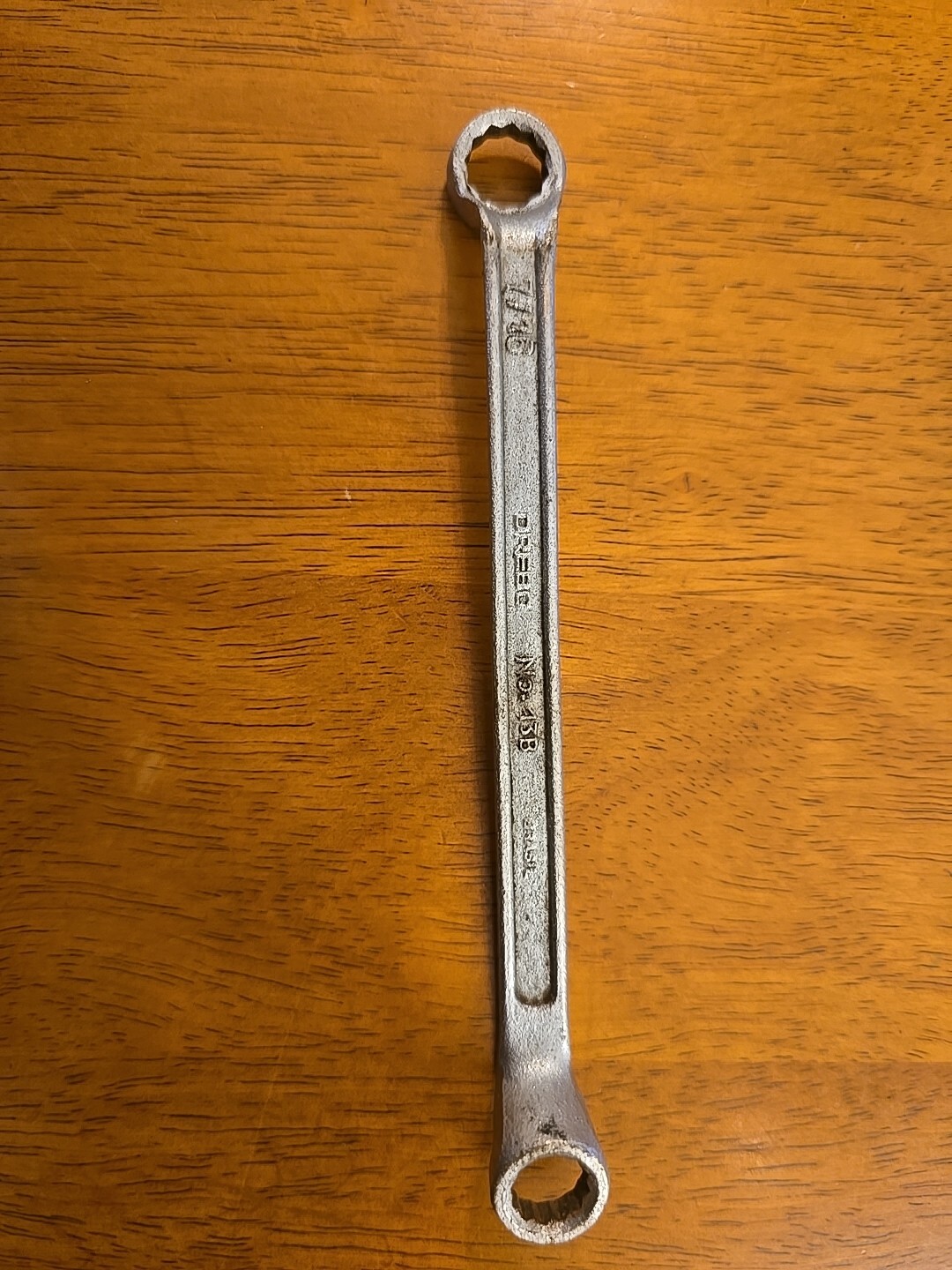 Vintage DreBo 3/8″ x 7/16″ Offset Box End Wrench No 13B Brazil 12 Point BB