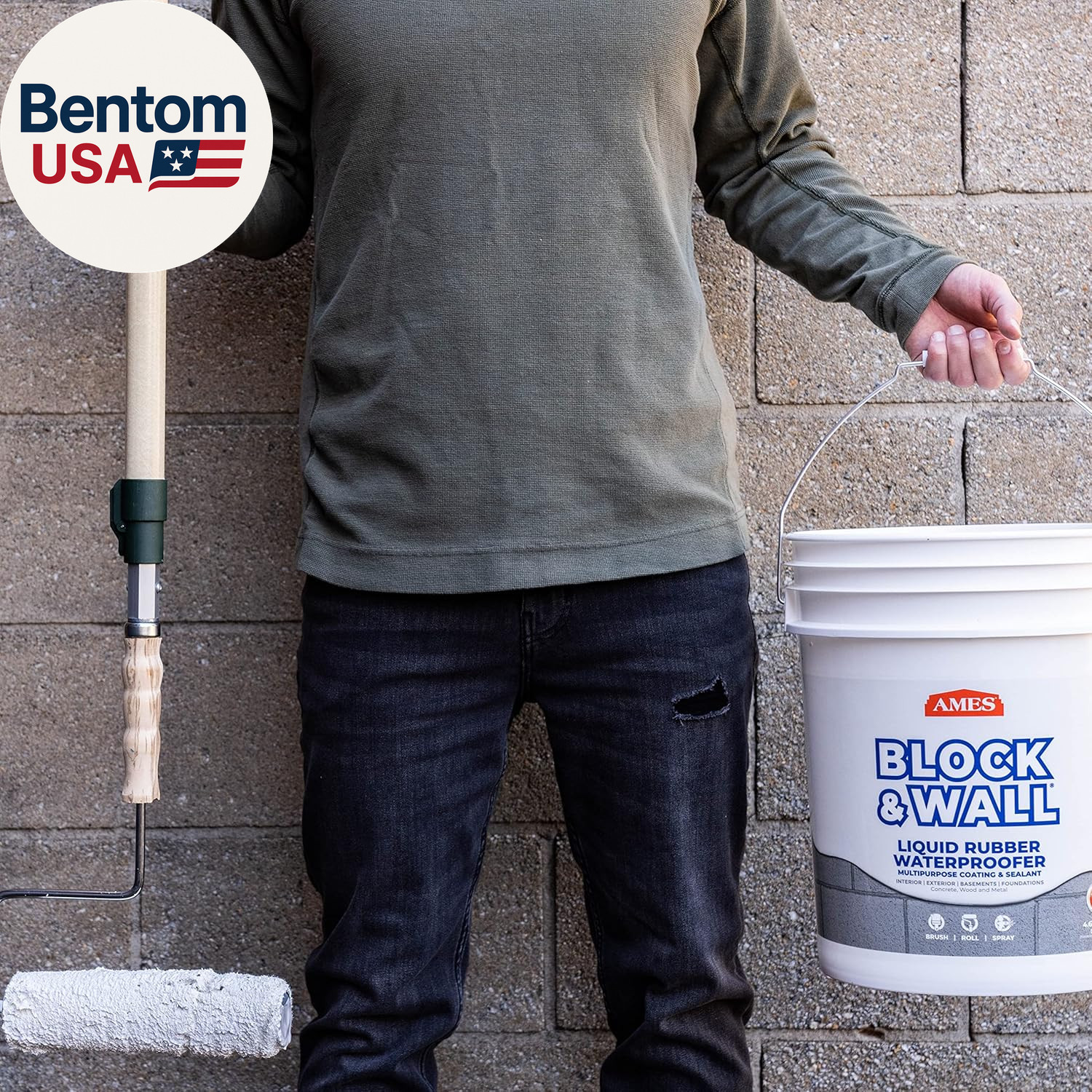 Block & Wall™ Liquid Rubber Waterproofer Multi-Purpose Coating & Sealant – 1 Gal