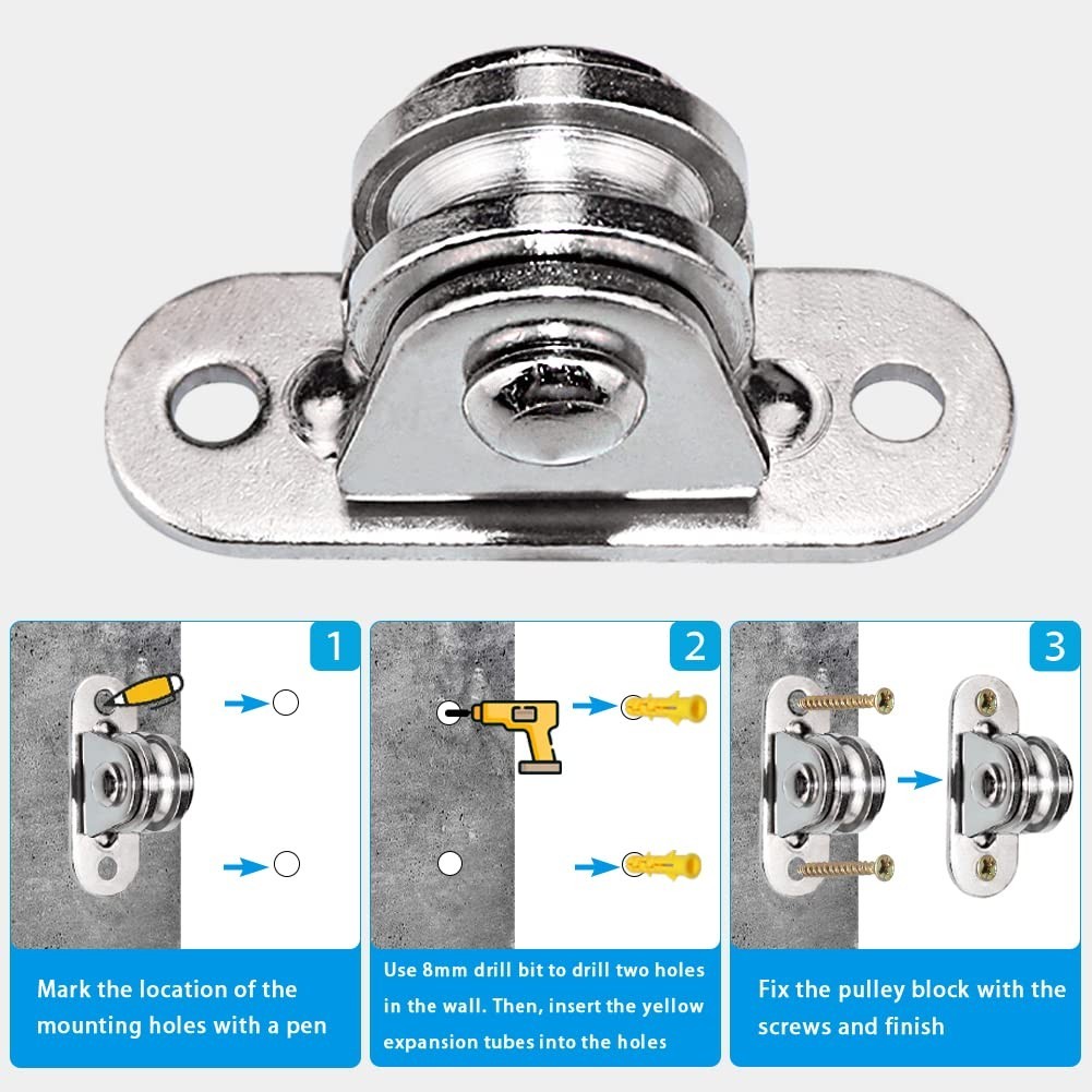 2 Pack Practical Silent Pulley Wheels – Load 176 lbs for Easy Material Moving