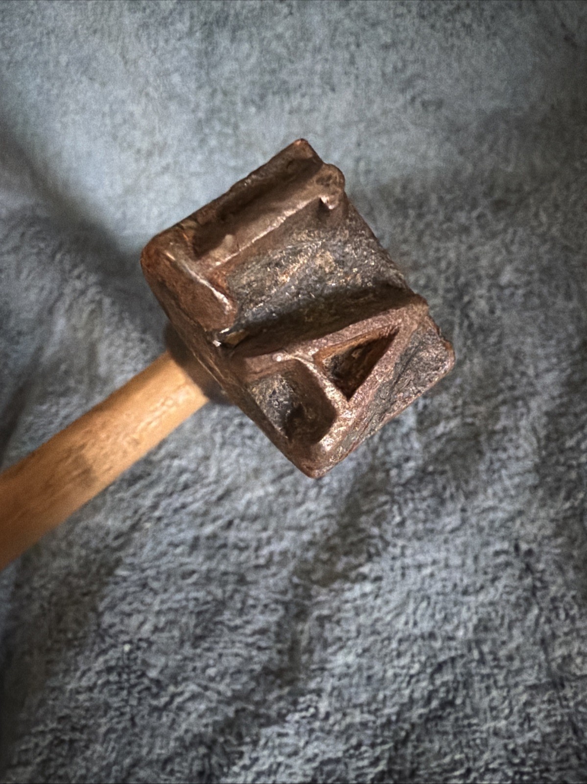 Antique Log Marking Hammer Timber Brand Cast Iron A1 Logging Logger Vintage Tool