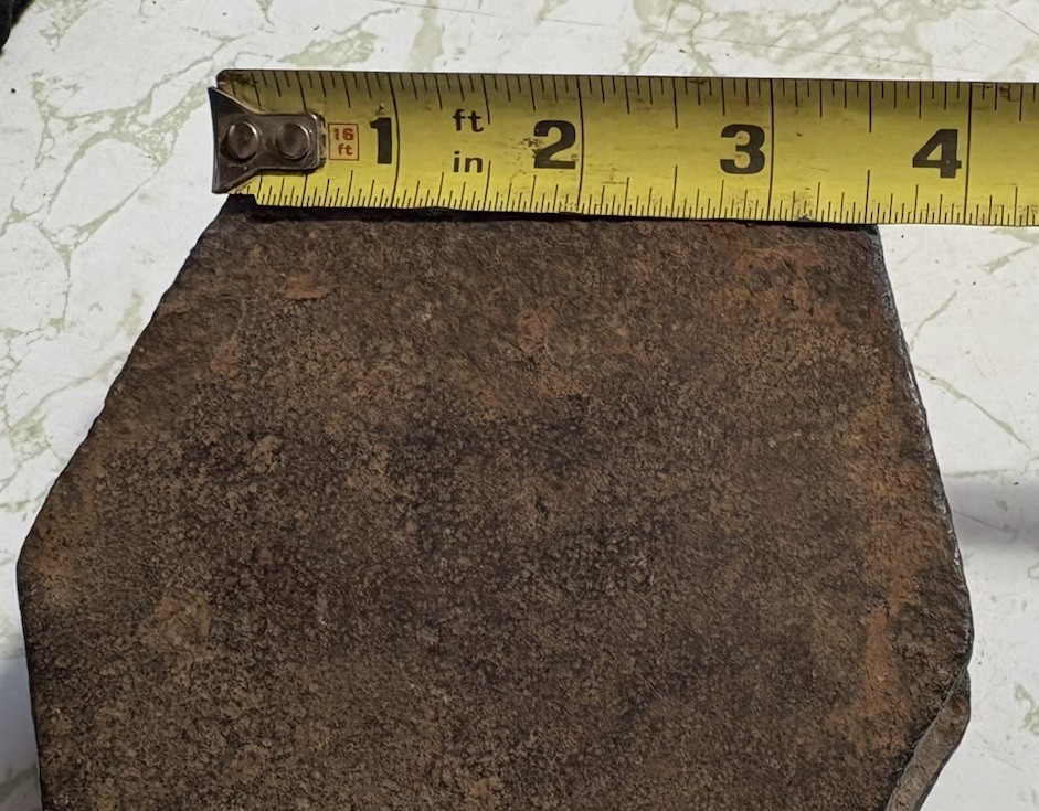 Antique Broad Axe Head With 10” Cutting Edge 7 lbs. 8.5 oz. Painted On One Side.