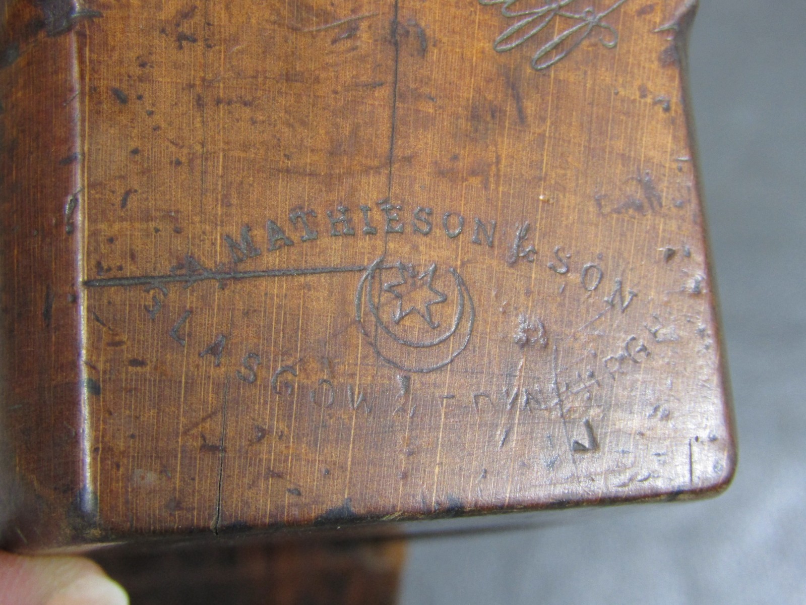 Wooden forkstaff spar oar mast plane vintage old tool by A Mathieson & Son