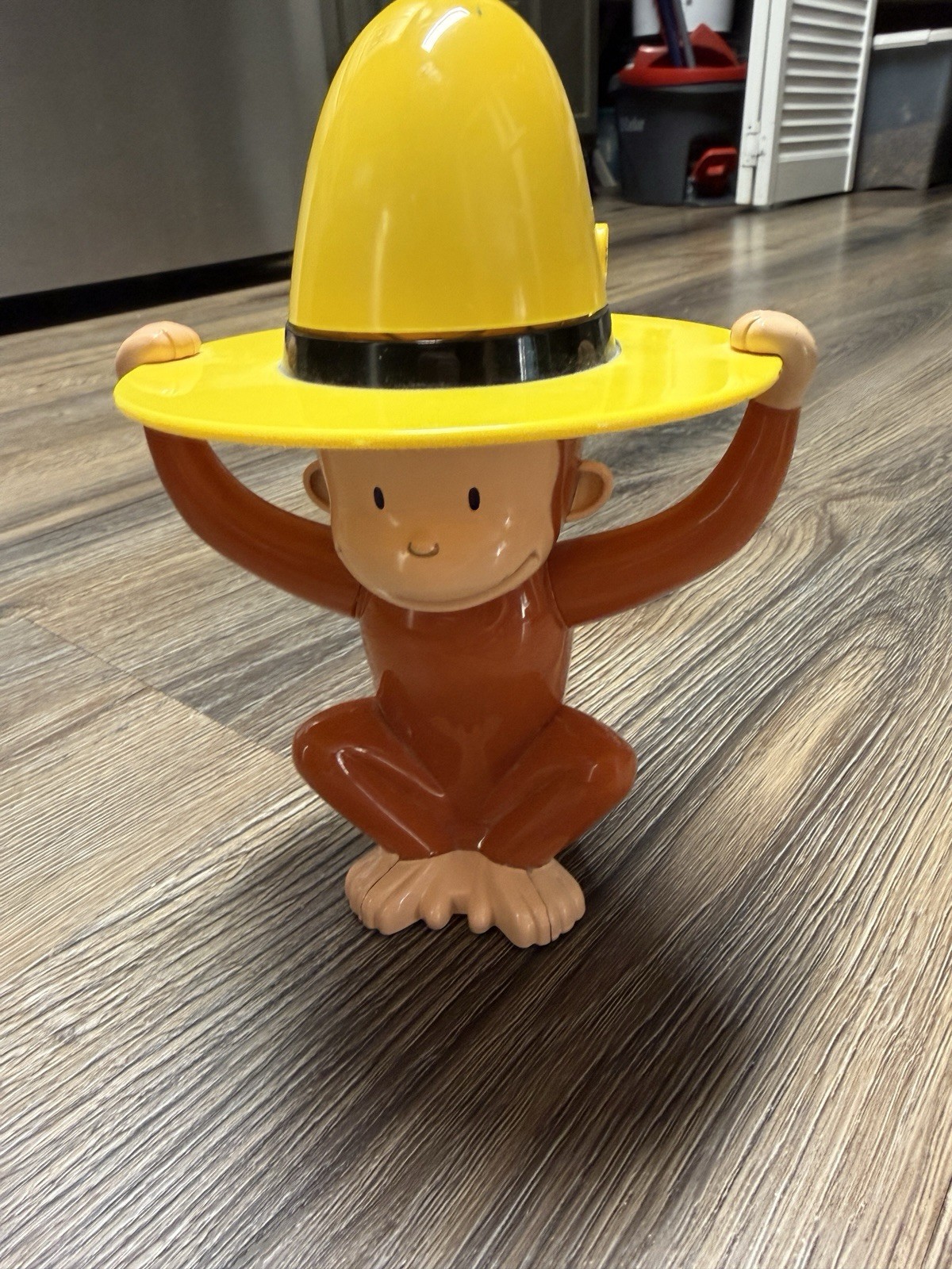 Vintage Curious George With Yellow Hat Flashlight Made Not Working For Parts