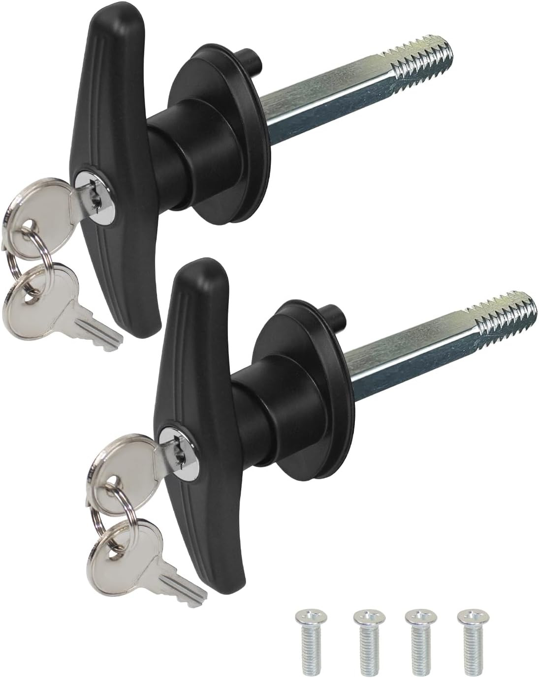 Truck Cap T-Handle Lock for Camper Shell Replacement Locking Latch Parts, Truck