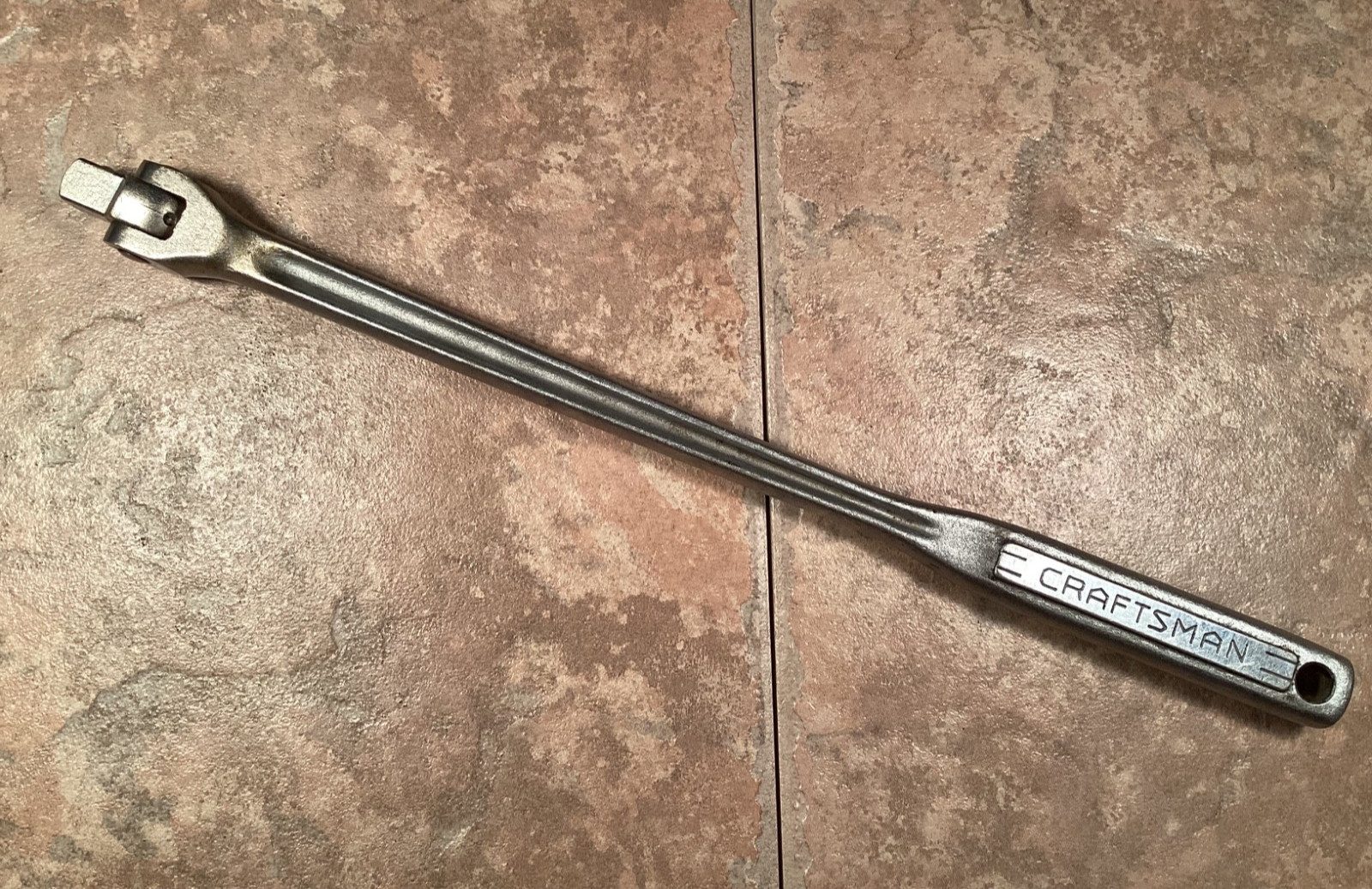 Vintage Craftsman Breaker Bar =V= Series Flex Head SAE 1/2″ Drive 15″ Length USA