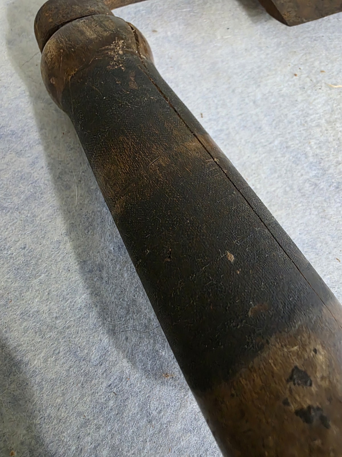 Rare Large Draw Knife – Unmarked – Antique – 16″ Blade, 23-1/2″ Total Length
