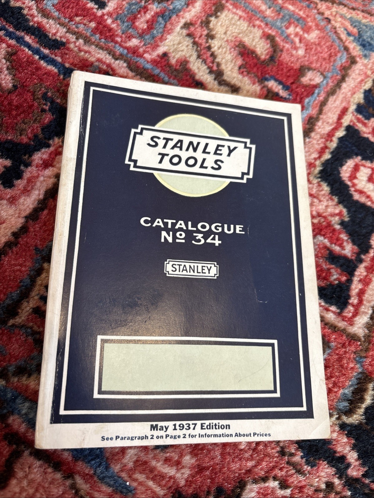 Vintage ORIGINAL ! Stanley Tools Catalogue No. 34, May 1937 Edition !