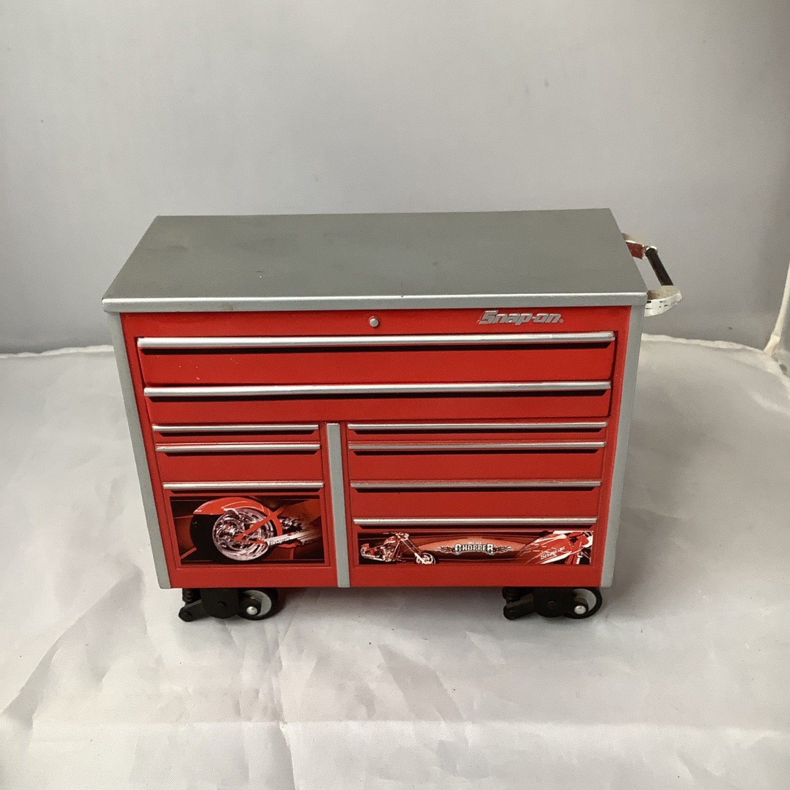 Snap-On Miniature Rolling Bottom Tool Box The Chopper OCC Orange Co Motorcycle
