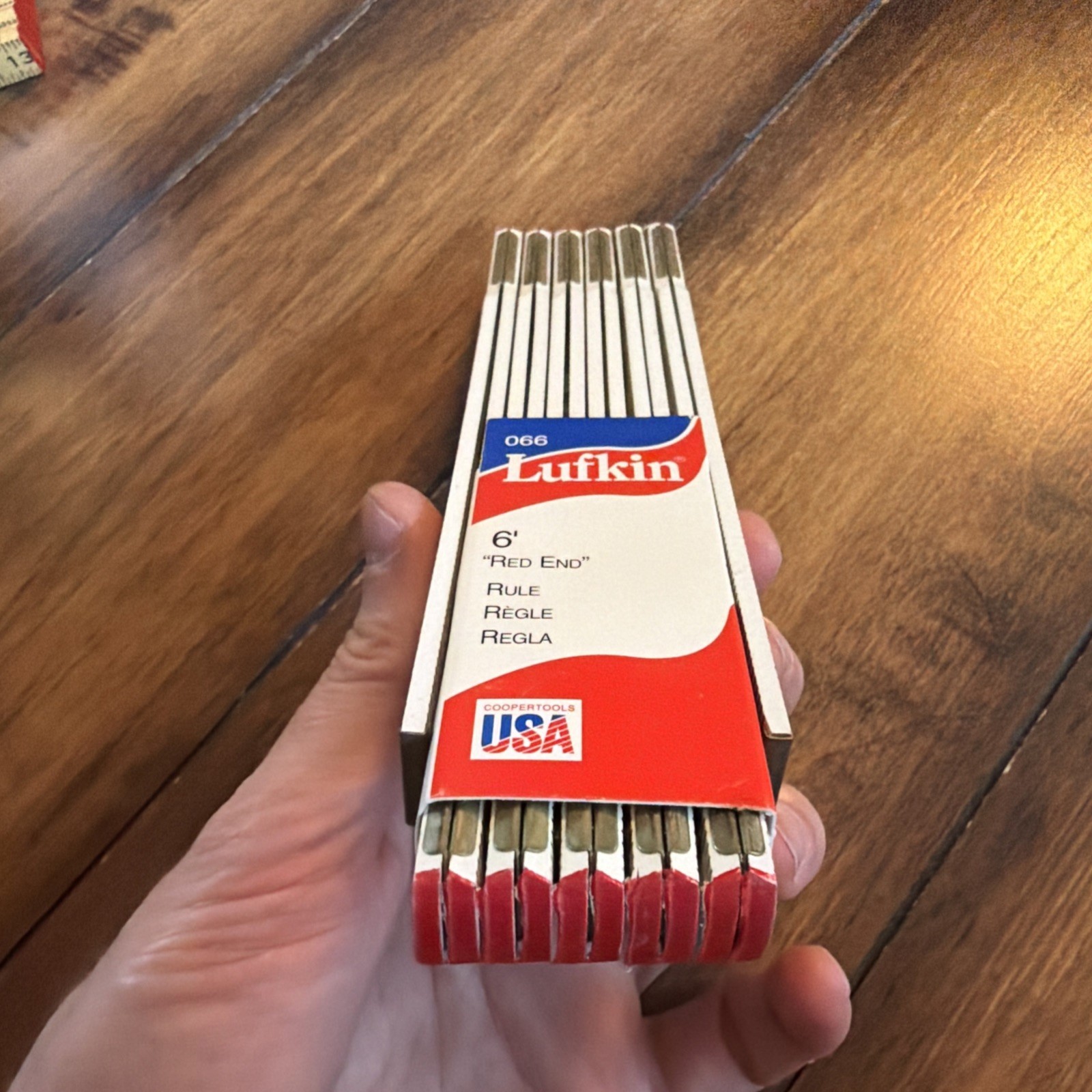Vintage NOS LUFKIN 6′ Red End Folding Ruler 066 New 72″ 🇺🇸 USA MADE