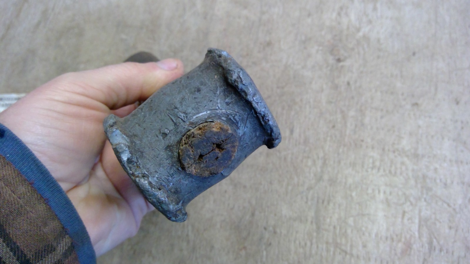 Vintage Lead Head Hammer 1 pound, 7 ounces total weight.