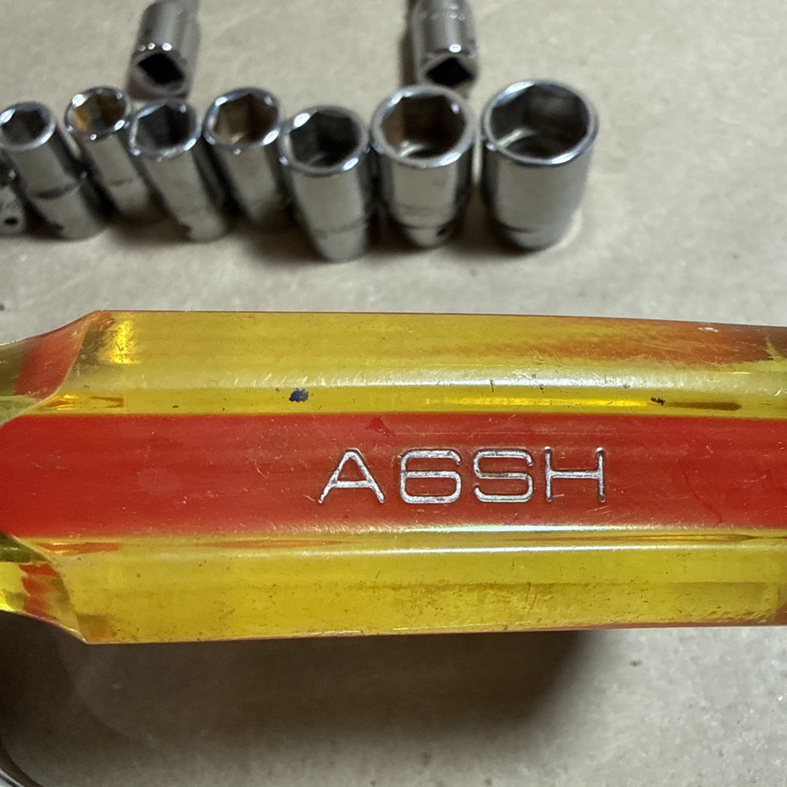 Vintage Matco Tools USA 1/4″ Drive Set AR5N, A6SH, A2E -No Tray