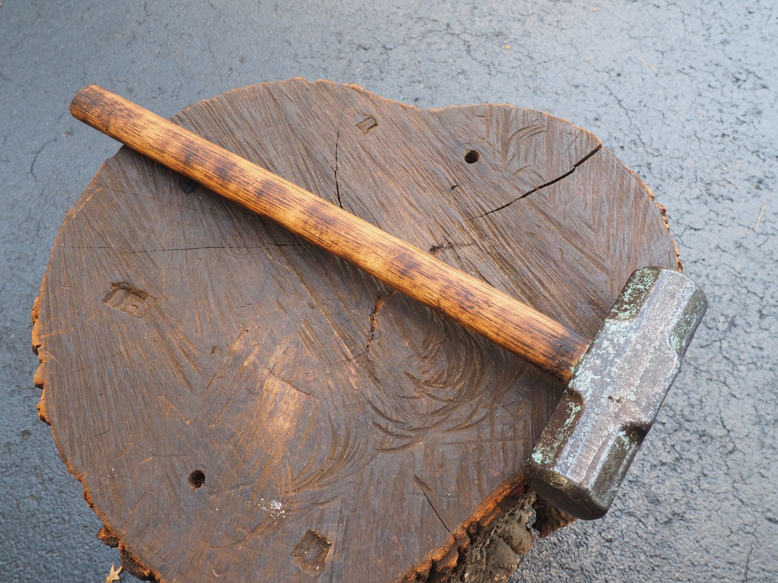 MONSTER 8LB STRIKERS “SLEDGE” HAMMER RR BLACKSMITH ANVIL FORGING VINTAGE VISE
