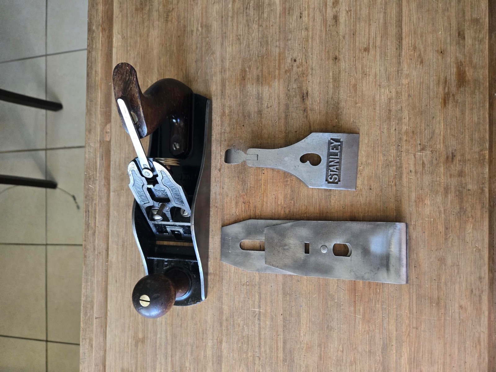 Vintage Stanley Bailey No4 1/2 Wood Plane *Flat Sole* USA * Great Condition*
