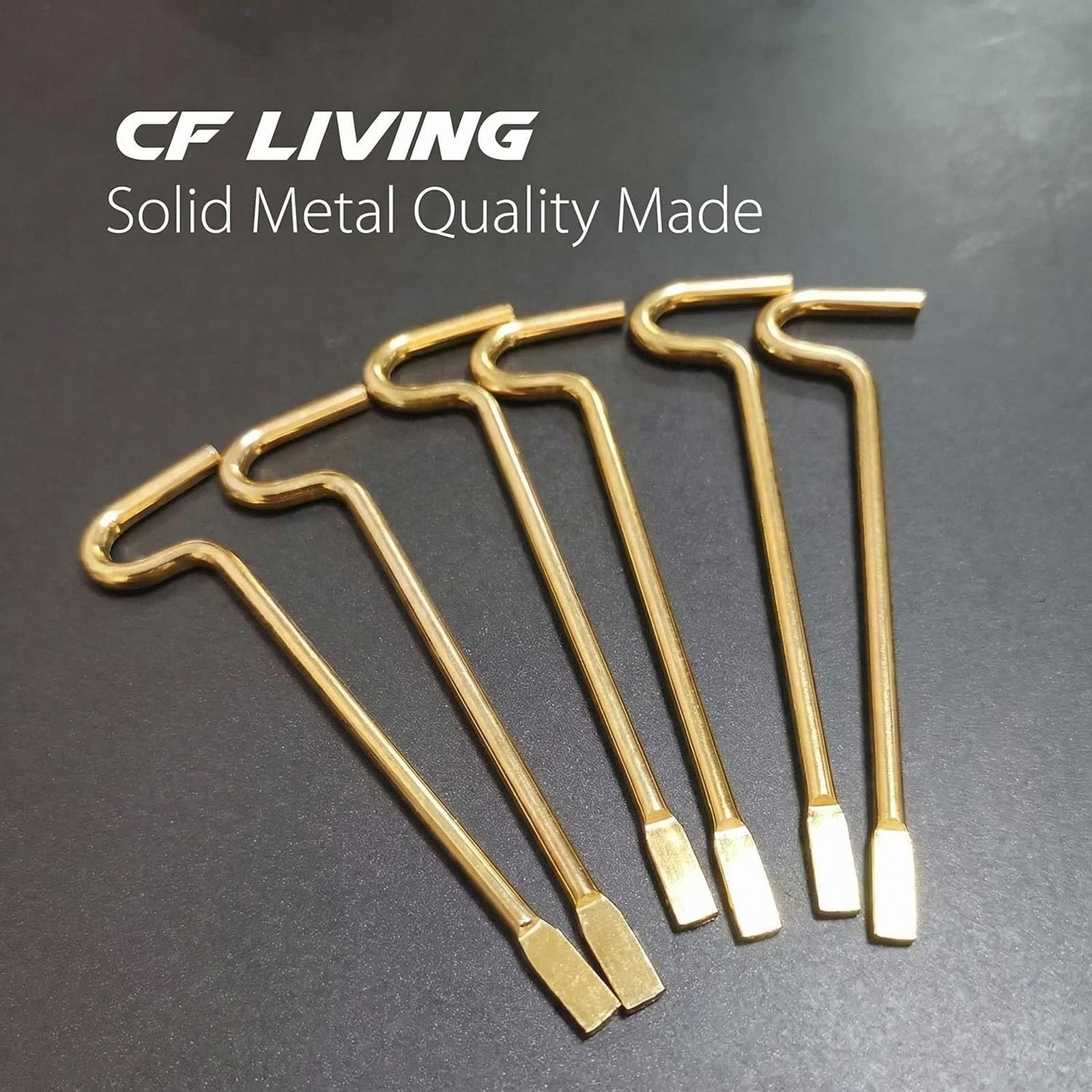 Interior Emergency Key for Bathroom Bedroom – 6 Pack Gold