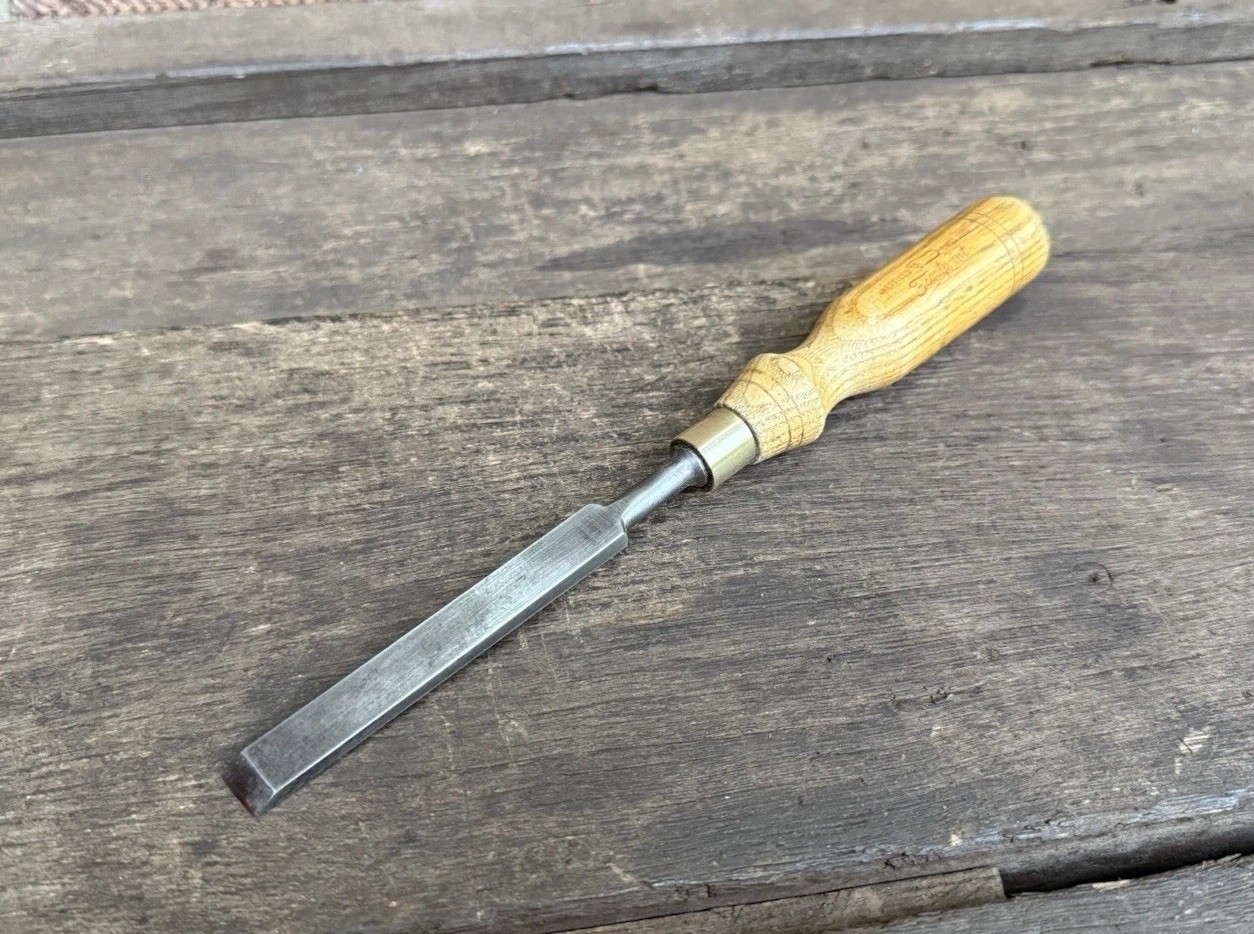 Vintage 1/2” Footprint Firmer Wood Chisel Carpenter Woodworking Old Tool