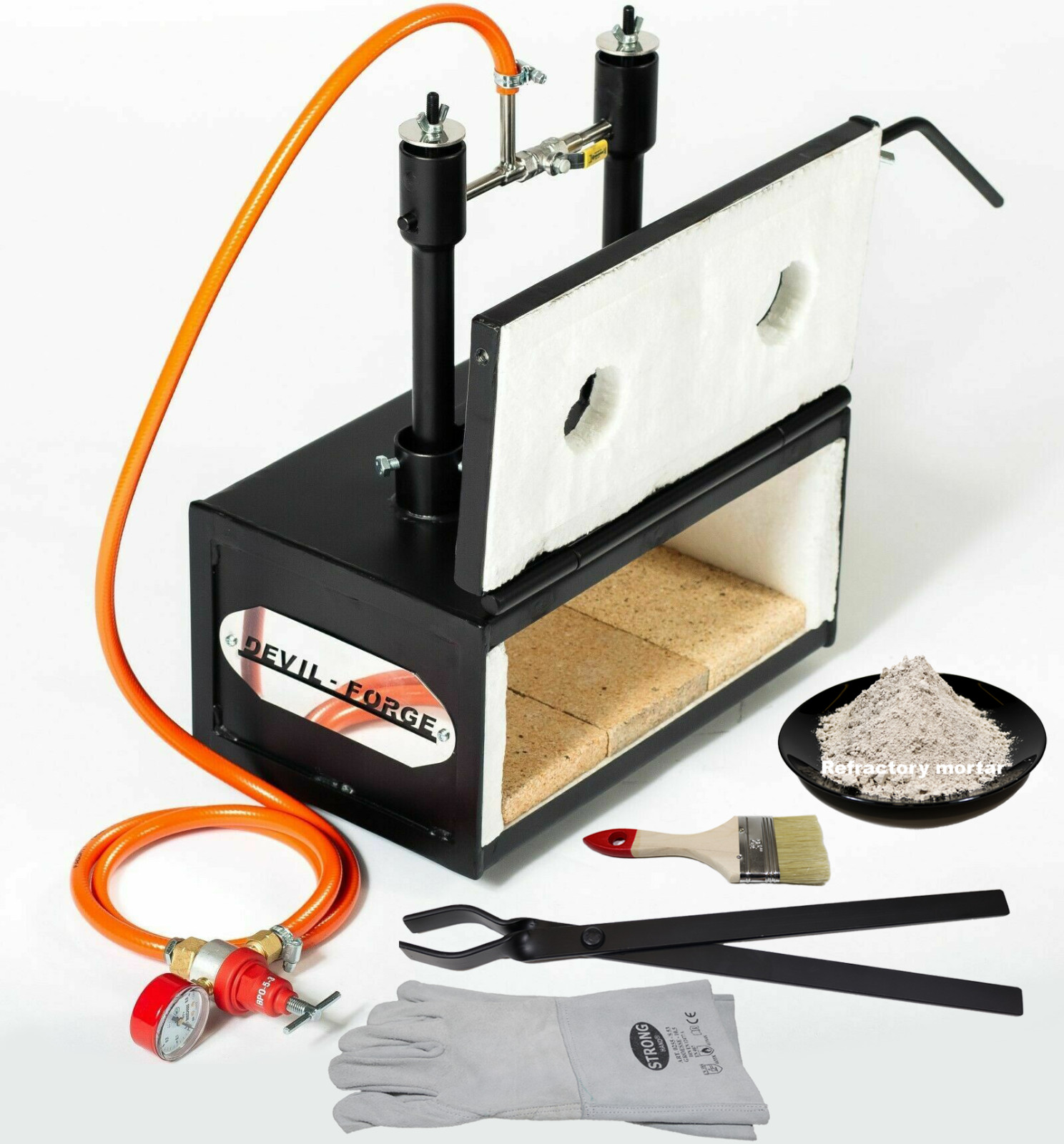 DFHS2+1D/5.2″ GAS PROPANE FORGE Furnace Burner Blacksmith For Horseshoe Makers