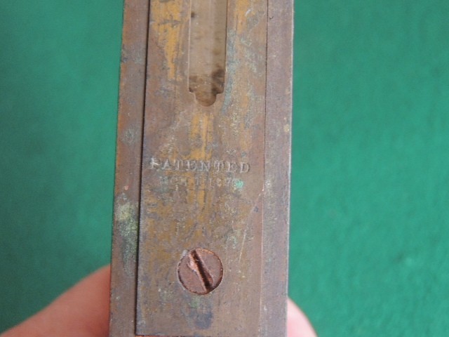 Antique Stratton Brother 10” Rosewood Level Greenfield Mass Patented Mch 1, 1870