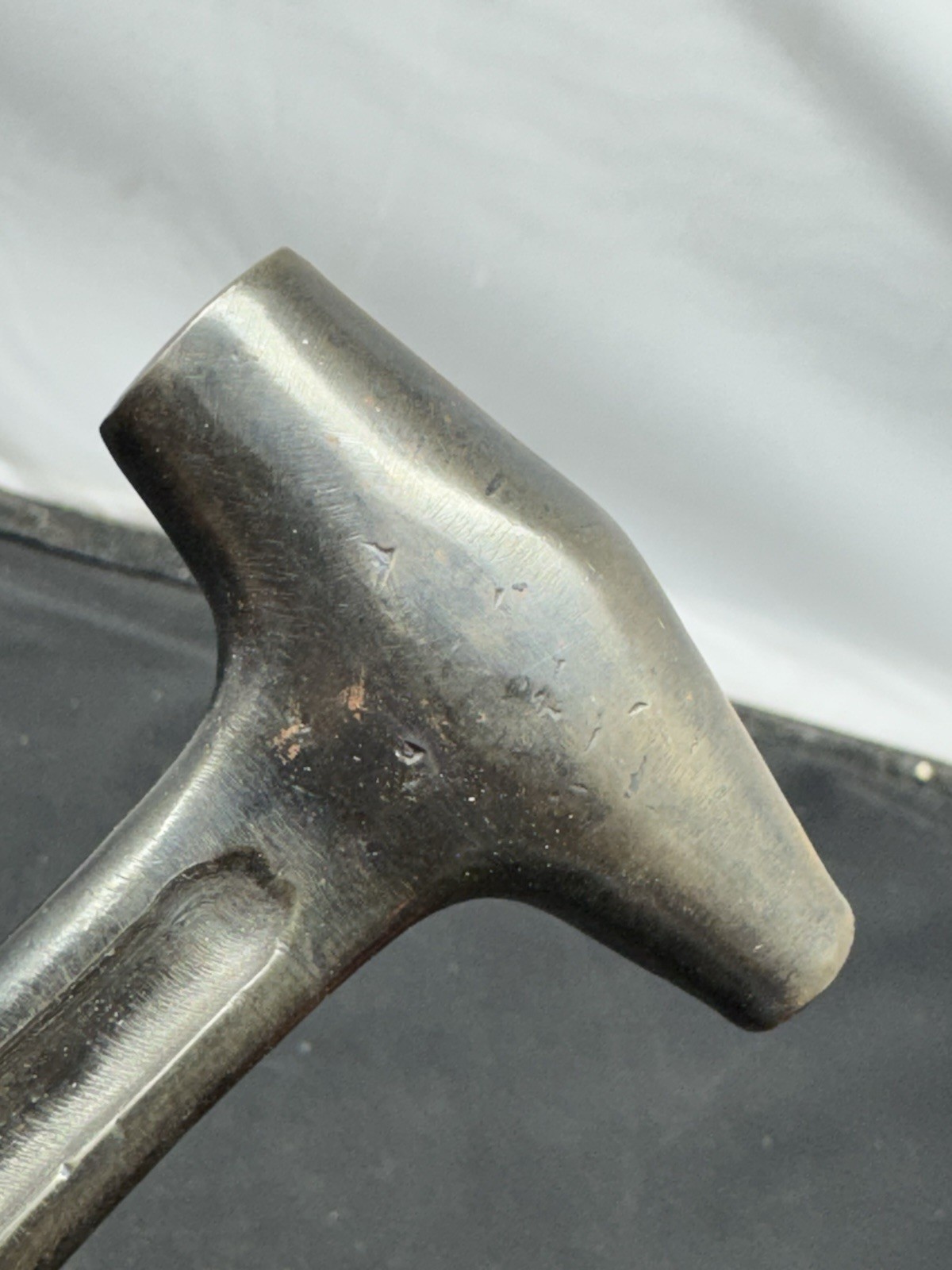 Vintage Small Metal Hammer,Old Gold,Silver,Jeweler Work Tool,A.8-1/4″long,2 End