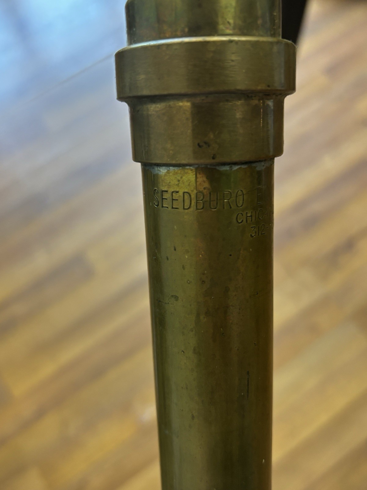 Vintage Seedburo Equipment Company Brass Grain & Seed Probe 10 Slot 63” Tall