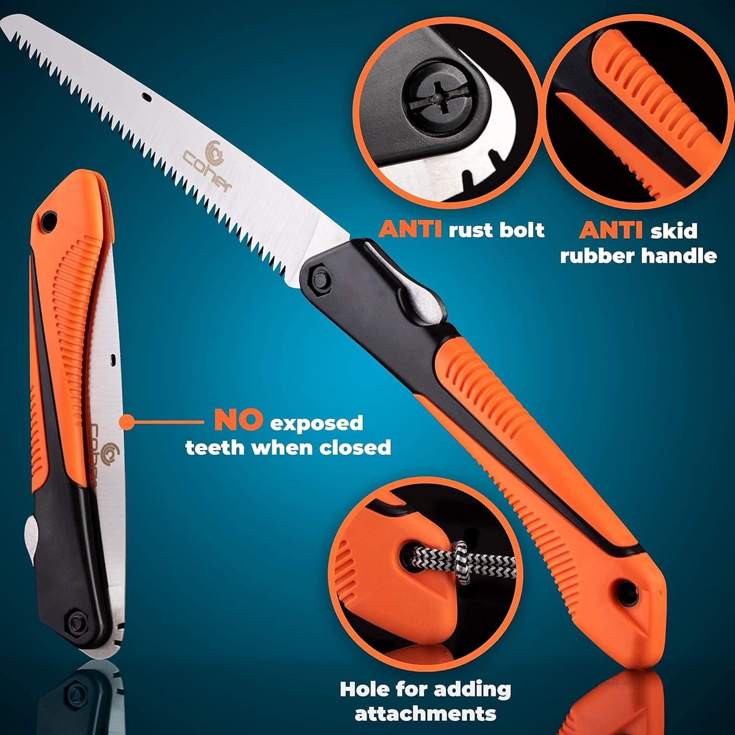 Folding Hand Saw – Ergonomic Pruning Tool for Camping & Gardening – SK-5 Steel
