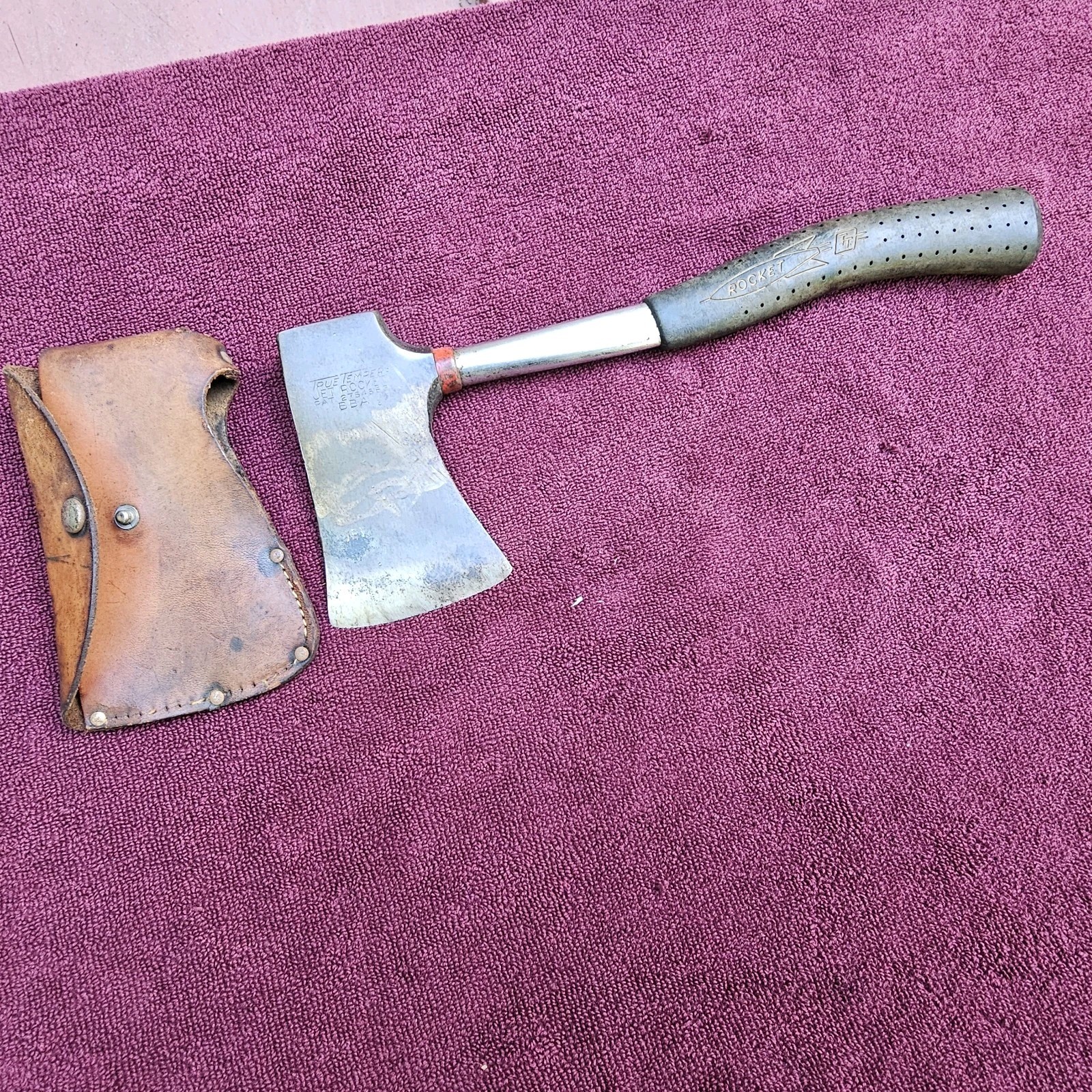 Vintage True Temper Jet Rocket BBA Hatchet w/Sheath