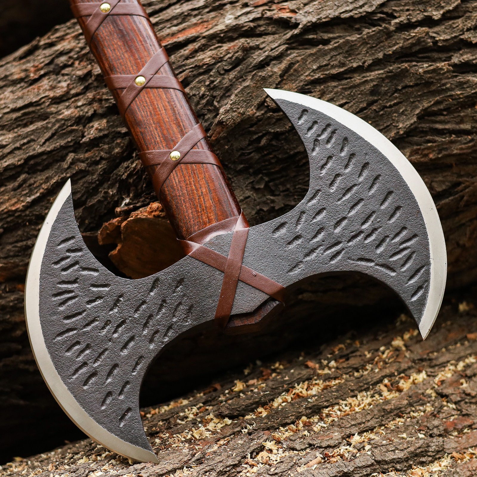 Double Head axe Hatchet, Tomahawk,Battle Axe Custom Handmade Viking Axe VBA-22