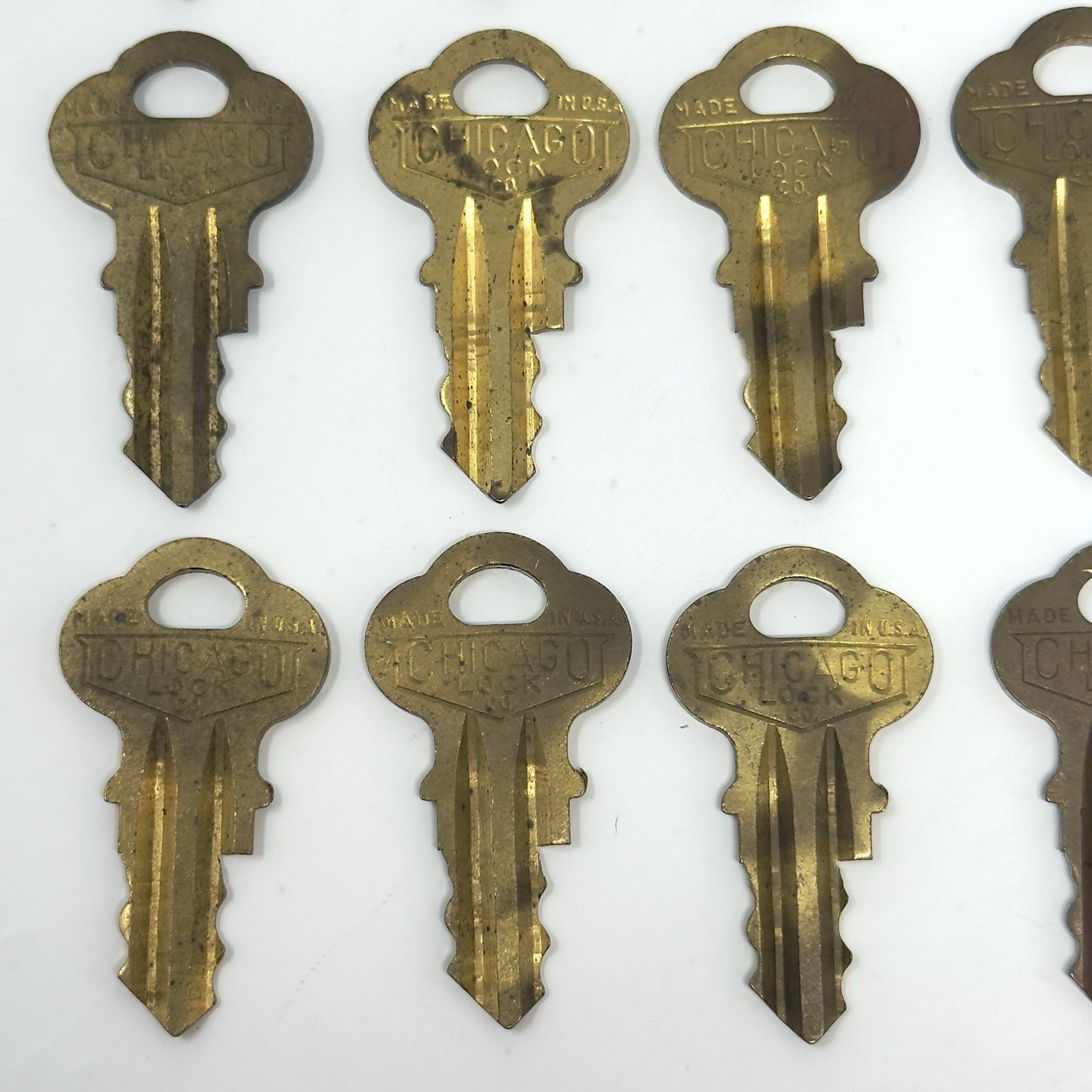 Lot of 20 Vintage Chicago Lock Co. USA #1601 Vending Machine Arcade Machine Keys