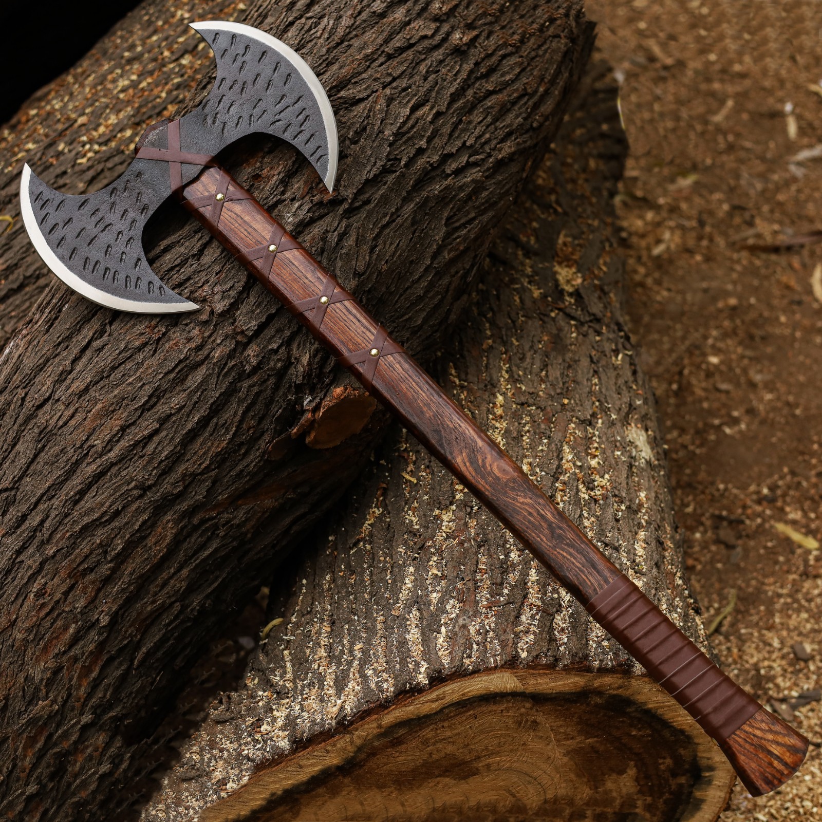 Double Head axe Hatchet, Tomahawk,Battle Axe Custom Handmade Viking Axe VBA-22