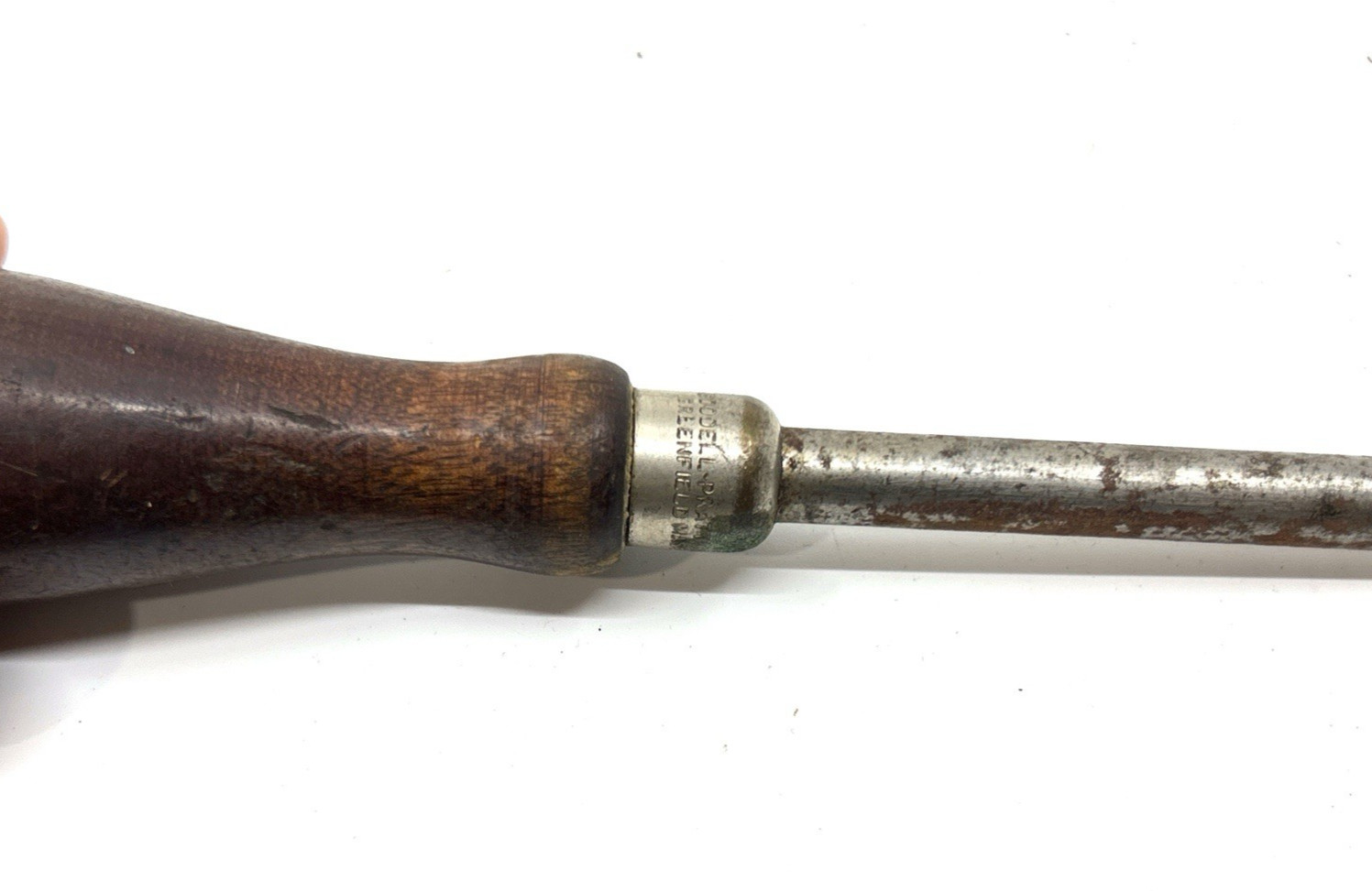 Antique Goodell Pratt Turn Screw Wooden Handle Screwdriver Baring Scraper Tool