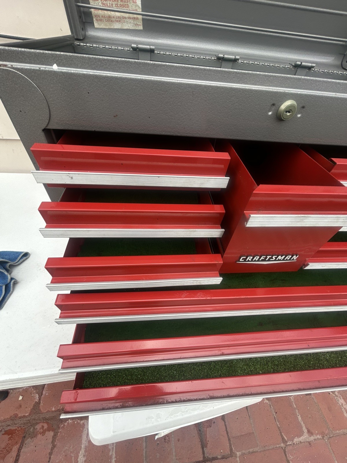 Vintage 1972 Craftsman 10 Drawer Top Tool Chest 26″