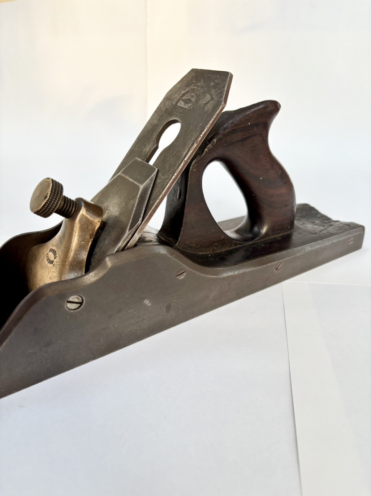 Norris London no13 size Panel Plane 15.4″ Greaves Iron Cast Steel rosewood infil