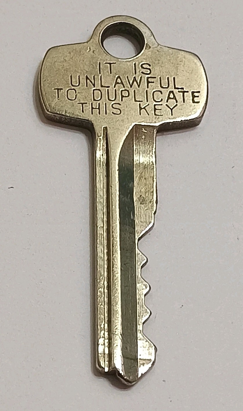Not Stamped Best Lock “Do Not Duplicate This Key” Best # SMKD “G” Series Inc S&H